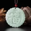 Mặt dây chuyền tròn thương hiệu Fortune, phong cách cổ điển và ngọc bích cho nam nữ