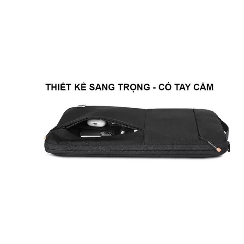 [Chính Hãng] Túi Chống Sốc Laptop / Macbook Wiwu Alpha Slim Sleeve - Dáng Xách Dọc Thời Trang, Kháng Nước, Đệm Nhung