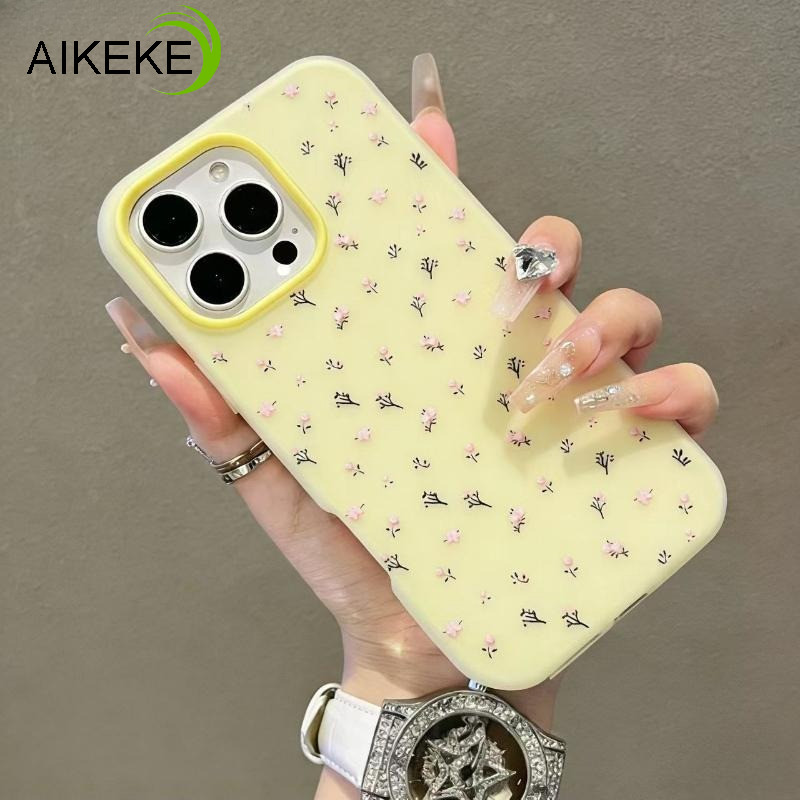 Ốp Điện Thoại Mờ Hoa Tươi Thời Trang Cho iQOO Z10 Lite Z10X Z9 Lite Z9S Z6 U5X U3X U1X Vỏ Màu Kẹo Cặp Đôi Đơn Giản Ốp Lưng 2 in1