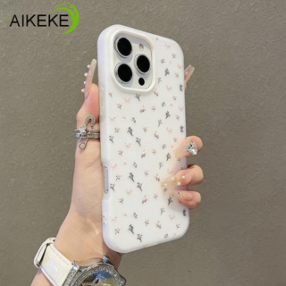 Ốp Điện Thoại Mờ Hoa Tươi Thời Trang Cho iPhone 11 Pro Max X XR XS Max 8 7 Plus SE 2020 2022 Vỏ Màu Kẹo Đơn Giản Cặp Đôi 2 Trong 1 Ốp Lưng