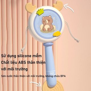 Lục lạc gặm nướu silicone mềm – Đồ chơi cho bé mọc răng, sơ sinh – Cầm nắm dễ, nghe nhìn thú vị – An toàn, êm ái