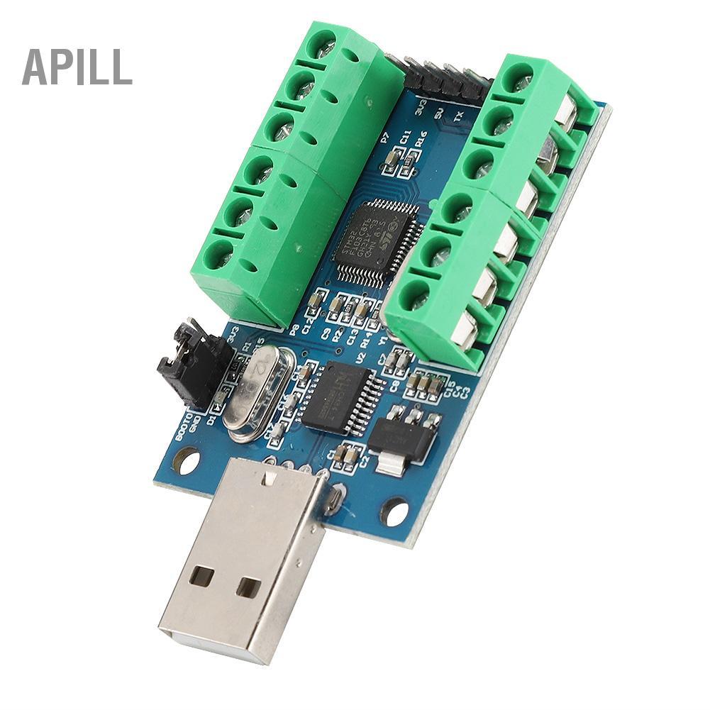 apill Giao diện mô-đun ADC thu thập dữ liệu USB mini Giao diện 10 kênh 12Bit STM32