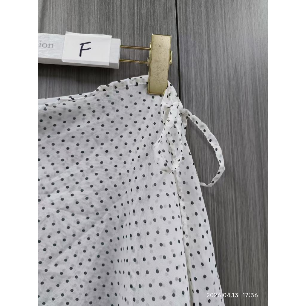 Milyfashion Quần Jean Overskirt Retro Chấm Bi Không Đều, Phù Hợp Mùa Xuân Hè và Kết Hợp Với Voan Váy