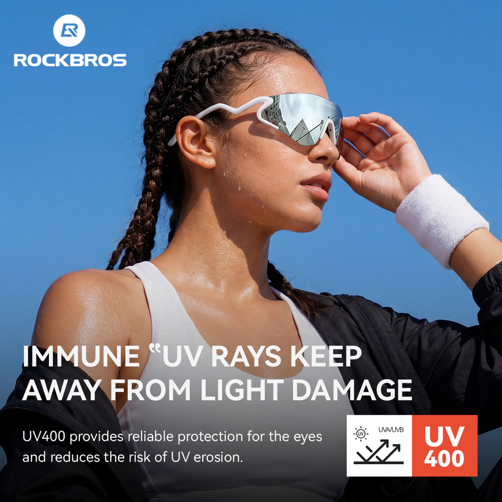 ROCKBROS Kính Thể Thao Ngoài Trời Chống UV Chống Gió Kính Đi Xe Đạp Photochromic