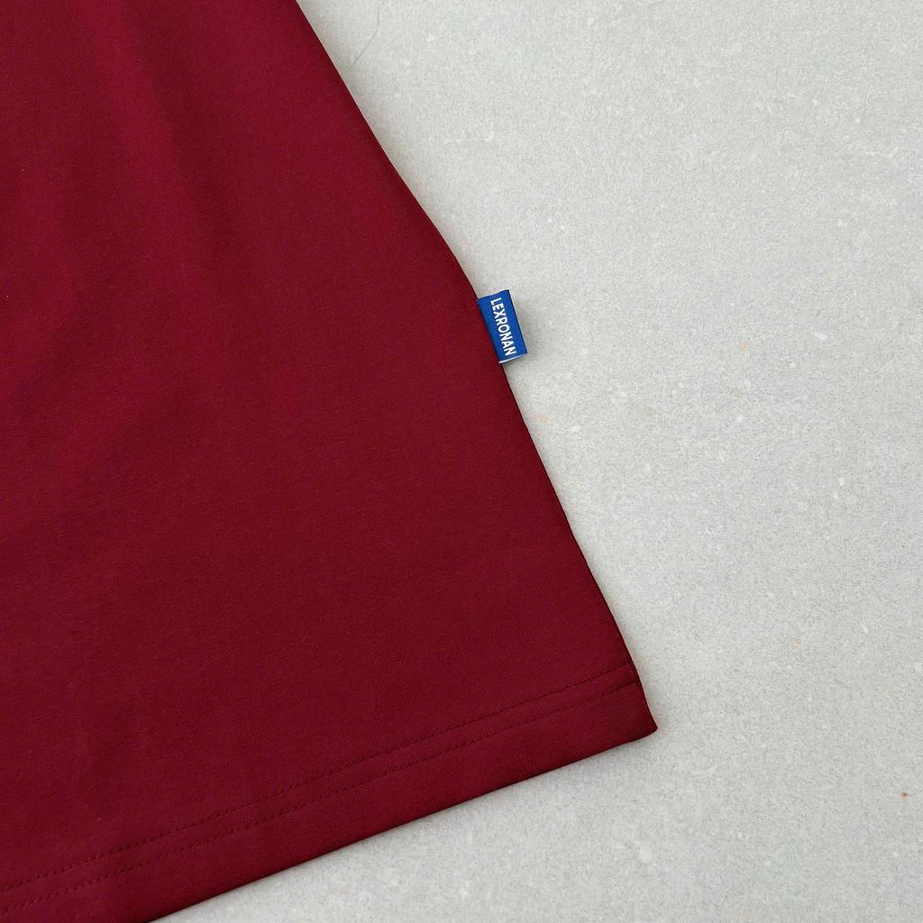 Áo Thun Trơn Nam Nữ LEXRONAN Cotton 250gsm Premium – Áo Phông Basic Cổ Tròn Dày Dặn, Form Đẹp, Dễ Phối Đồ #ATT