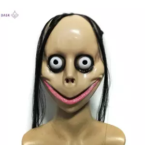 DASK mặt nạ Halloween tóc dài hình chữ V, mặt nạ ma nữ MoMo, hóa trang kinh dị