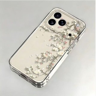 Ốp Điện Thoại Hoa Mộc Lan Trắng Cho Motorola G22 G52 G30 G32 G73 G53 G60 G71 Edge 40 G60S G9 Plus Chơi Trong Suốt Chống Sốc Dễ Thương Bảo Vệ Ống Kính Bumber Vỏ Thời Trang