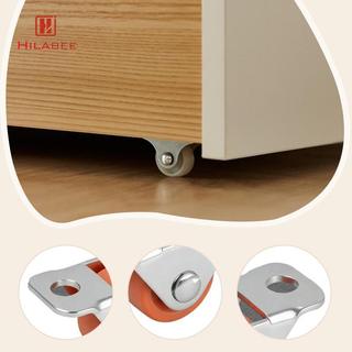 10 Chiếc Mini Bánh Xe Cao Su Nhỏ Cán Bánh Xe Ổn Định Đơn Hướng Với Kim Loại Trên Tấm Cho Ngăn Kéo Tủ Bếp
