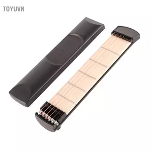 Toyuvn ACAGALA Di Động 6 Dây Phím Đàn Bỏ Túi Gỗ Gụ Ván Trượt Ngón Tay Dành Cho Người Mới Bắt Đầu Luyện Tập