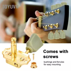 Toyuvn 3L3R Chốt điều chỉnh đàn guitar Bộ điều chỉnh Đầu máy bằng hợp kim kẽm Phụ kiện nhạc cụ