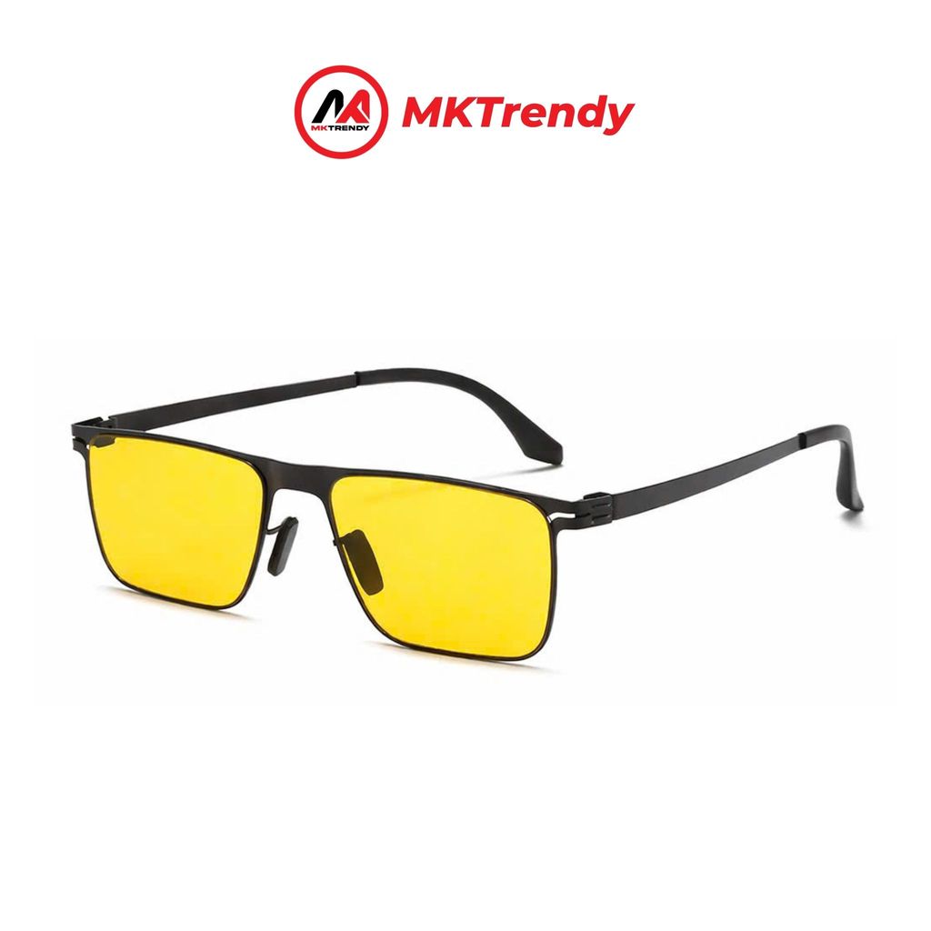 kính râm gọng vuông MKTRENDY thời trang nam gọng kim loại chống tia UV chống nắng phong cách M6