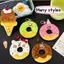HFTOY Sáng Tạo Dễ Thương Donut Động Vật Sang Trọng Đồ Chơi Nhồi Bông Mềm Móc Khóa Mặt Dây Chuyền Túi Hoạt Hình Charm Bapa Treo Đồ Trang Trí Móc Khóa Ô Tô Quà Tặng ~