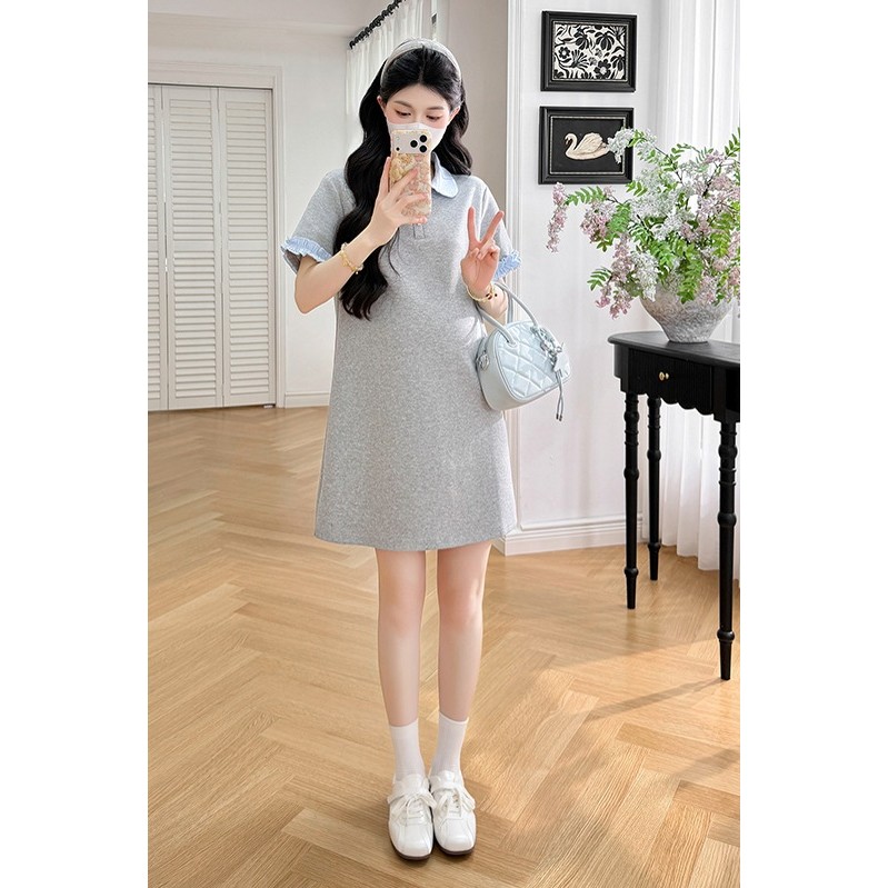 Váy bà bầu mùa hè dáng rộng dáng rộng dáng rộng thường ngày