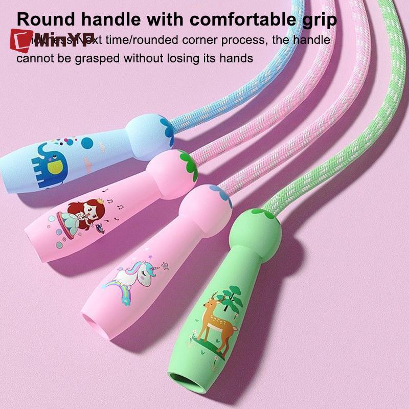 CMinYP 2.8M Hoạt Hình Huấn Luyện Nhảy Dây Tập Thể Dục Cho Trẻ Em Nhảy Dây Cotton Dây Có Thể Điều Chỉnh Nhảy Dây Vinh Quang Tiểu Học