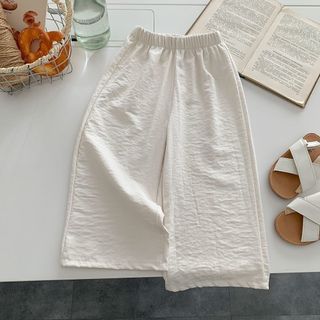 Quần Bé Gái Mùa Hè Mới Đến Mắt Cá Chân Thẳng Phù Hợp Với Quần Yamamoto Màu Trơn