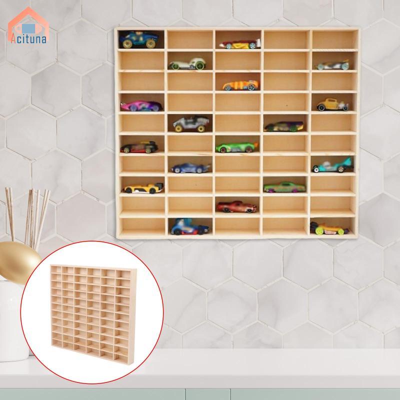 Giá trưng bày hình đa năng Kệ lưu trữ trưng bày ô tô Diecast Ô tô bằng gỗ