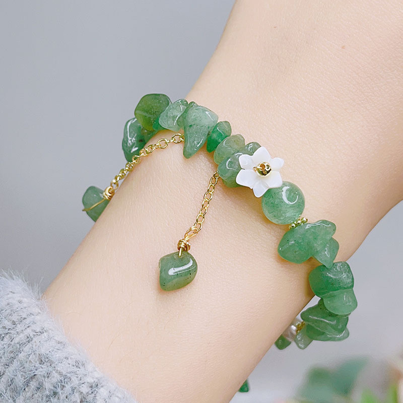 Vòng tay pha lê đá nghiền thời trang phong cách rừng