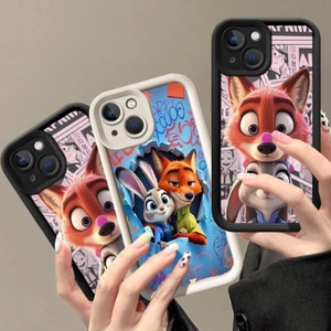 Tương thích với iPhone 16 Pro Max 16 Plus 8 7 6s 6 Plus XR 16E Ốp điện thoại Zootopia Judy Hopps Nick Silicone Soft Cover