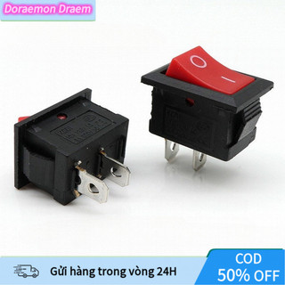 Công tắc bập bênh công nghiệp loại 1, thiết kế màu đỏ đen tiêu chuẩn, độ bền cao với khả năng chịu tải 6A-250V ổn định