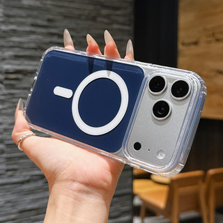 Ốp Điện Thoại Từ Tính Cho iPhone 17 16 Pro Max 17 Air 16 15 14 13 Bốn Góc Chống Rơi Chống Sốc Bảo Vệ Vỏ Acrylic