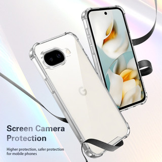 Dành cho Ốp điện thoại Google Pixel 9A Crystal Clear Hard Back Chống rơi 4 ngăn chống sốc Vỏ mỏng mỏng