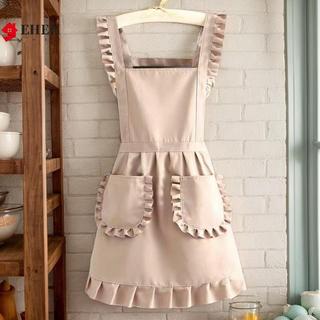 Tạp dề Hàn Quốc chống thấm nước có túi, vải canvas/polyester, kiểu công chúa, dành cho nữ VN