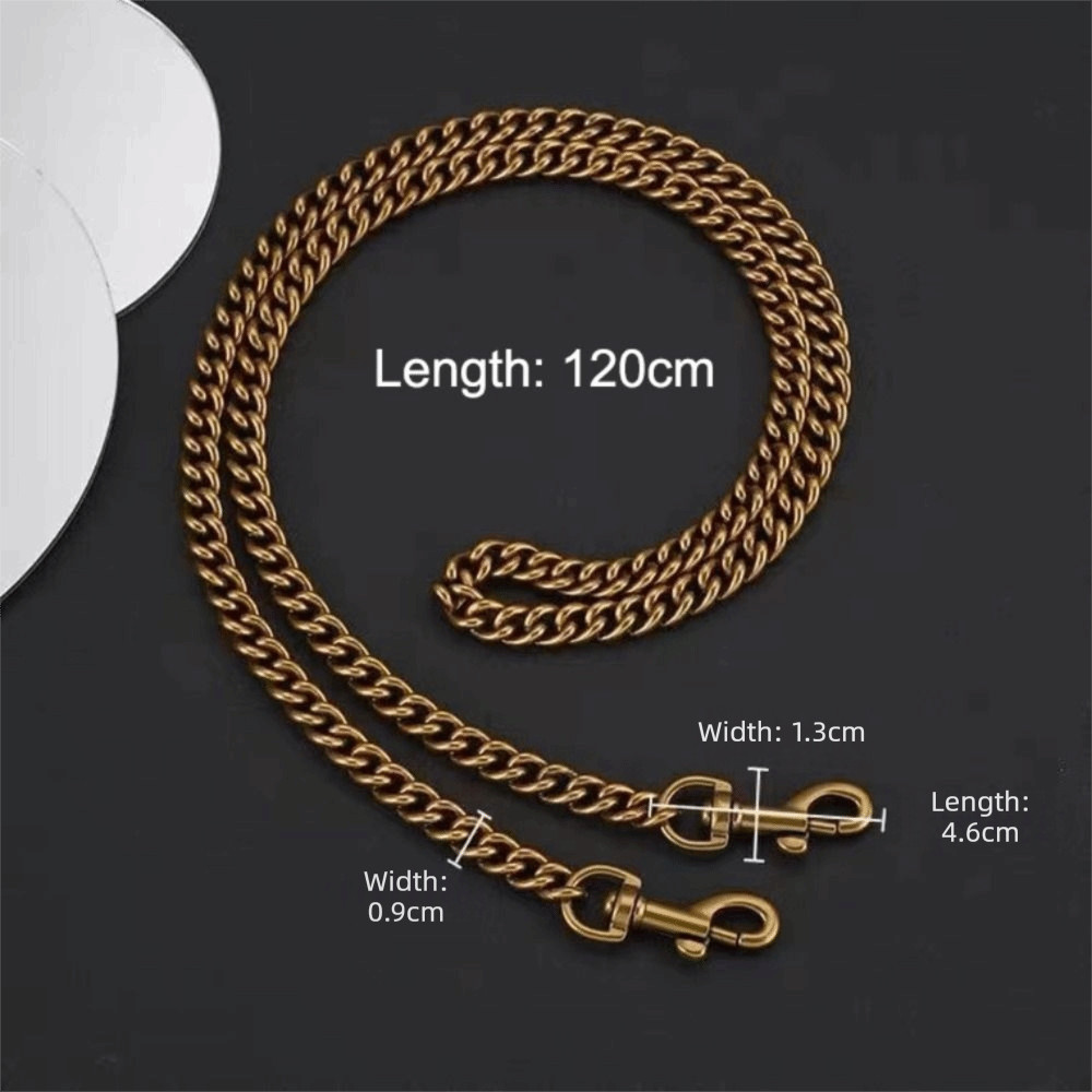 HOBBYIN Dây đeo vai HOBBYIN, Dây chuyền túi hợp kim kim kim loại 120cm sang trọng, Dây chuyền túi Tote thay thế bền bỉ Phụ kiện trang trí DIY
