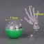 Đồ trang trí tay người GILL, Đồ trang trí lòng bàn tay tỷ lệ 1: 2 cỡ nhỏ, Khớp có thể di chuyển với ngón tay có thể đặt ra Thiết kế trứng xoắn Khớp ngón tay di chuyển Trang trí máy tính để bàn
