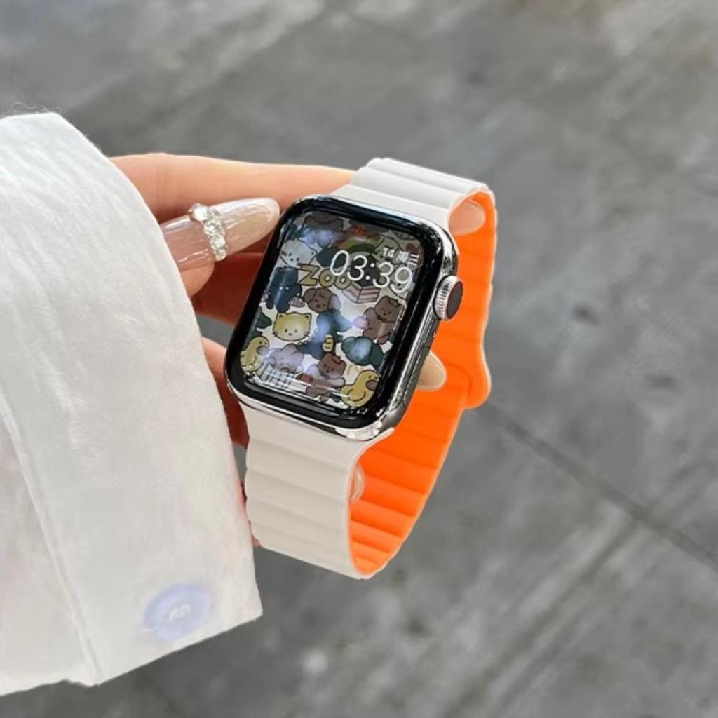 Dây đeo silicon + Vỏ mềm kẹo Tương thích cho Apple Watch Series11 / 10 46mm 42mm 45mm 44mm 40mm 41mm 9 8 7 6 SE 5 4