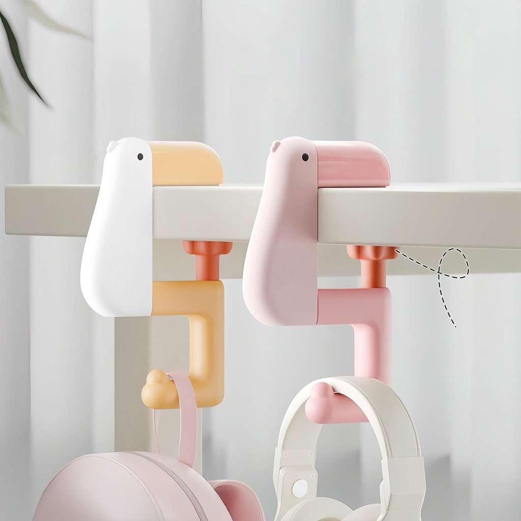 Hoạt Hình Dễ Thương Vịt Treo Tường Móc Treo Có Thể Gập Lại Đứng Ba Lô Móc HOT
