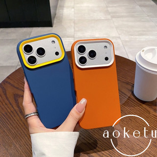 Thích hợp cho vỏ điện thoại Apple 17Promax, iPhone 16 chặn màu ba trong một viền, 15 vỏ điện thoại mềm chống rơi 14 / 13 đơn giản 17Pro