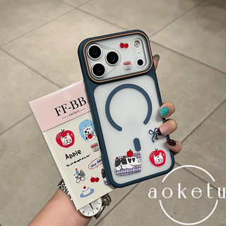 Sáng tạo cửa sổ lớn từ tính DIY chú chó con dán vỏ điện thoại thích hợp cho iPhone 11 12 13 14 15 16 17 Pro max mờ bao gồm tất cả vỏ chống rơi