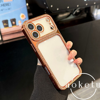 Ốp điện thoại trong suốt có điểm nhìn lớn sang trọng phù hợp cho iPhone 13 14 15 16 17 Pro Max trong suốt toàn bộ ống kính bao gồm chống rơi TPU mềm