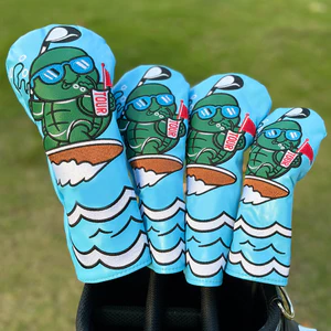 Vỏ golf bằng gỗ thần rùa thêu - Đồ chơi golf câu lạc bộ