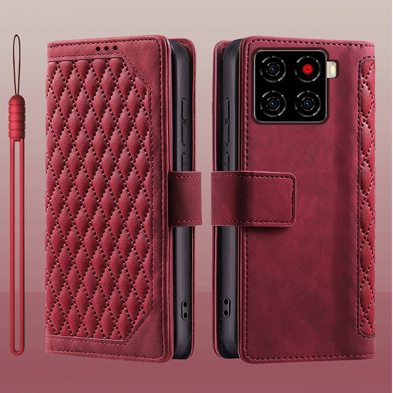Dành Cho ZTE Blade A56 A 56 Bao Da Lật Đựng Thẻ Sách Ví Đứng Bảo Vệ Toàn Diện Cho ZTE Nubia A56 4G Vỏ Điện Thoại