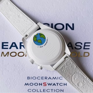 [Có hộp] Mission To Earthphase MOONSHINE GOLD COLD MOON Snoopy Đồng hồ nam mới, dạ quang, Quarz Chronograph
