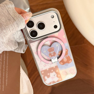 [Sheren] Ốp điện thoại hình gấu hoạt hình phù hợp với i17 16 15 14 13 12 11 pro max Vỏ bảo vệ chống sốc
