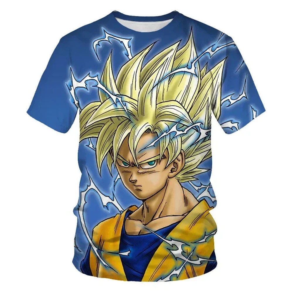 Áo thun 3D Dragon Ball Z Super Saiyan Goku - Phù hợp Nam Nữ Mùa Hè