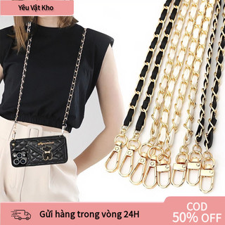 【COD】Dây xích túi xách phối da cao cấp, tay cầm êm ái không đau vai, thích hợp cho túi xách công sở và dạo phố.