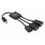 Exhila Universal USB C Splitter với cổng USB và USB Kết cấu PVC Cáp chia di động Thích hợp cho máy tính xách tay và điện thoại
