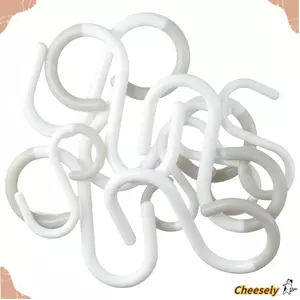 HEELY 12 Móc Hình Chữ S, Móc S bằng nhựa xoắn & khóa dễ dàng, Cổ linh hoạt thực tế Kích thước hỗn hợp An toàn và yên tĩnh Móc treo S Móc treo Tủ quần áo Mũ thanh