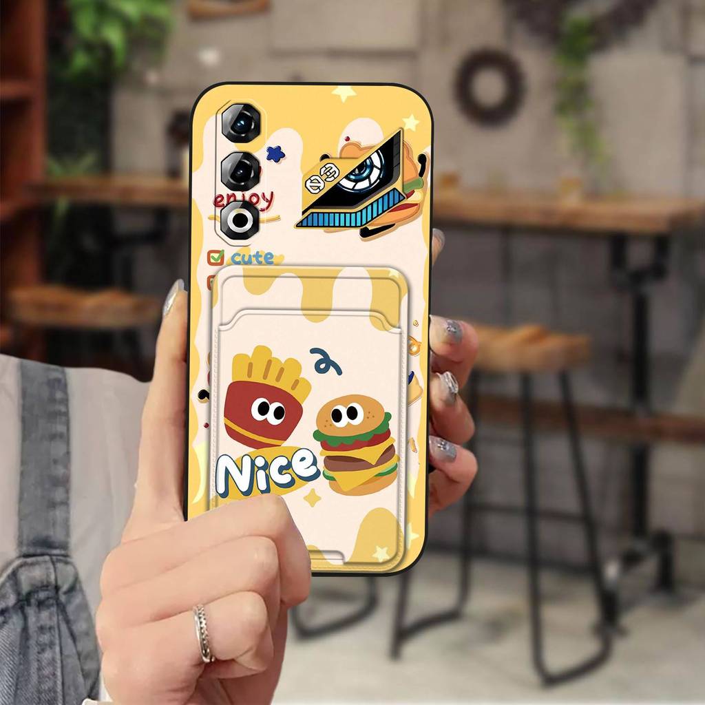 Ốp điện thoại TPU bọc toàn bộ cho ZTE Nubia Neo3 GT 5G, khe cắm thẻ, chống bụi, chống thấm, chống va đập, thiết kế graffiti hoạt hình, bảo vệ mặt sau