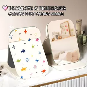 Ngôi sao đầy màu sắc Gương Trang Điểm Gấp Mini Thỏ Xanh Bền Đẹp Dễ Mang Theo Mọi Lúc
