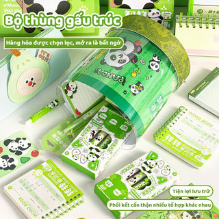 Bộ Văn Phòng Phẩm Bộ Quà Tặng Học Sinh Dễ Thương - Đồ Dùng Học Tập Hoạt Hình Đầy Đủ Bút, Thước, Sổ Và Túi Cho Dịp Noel