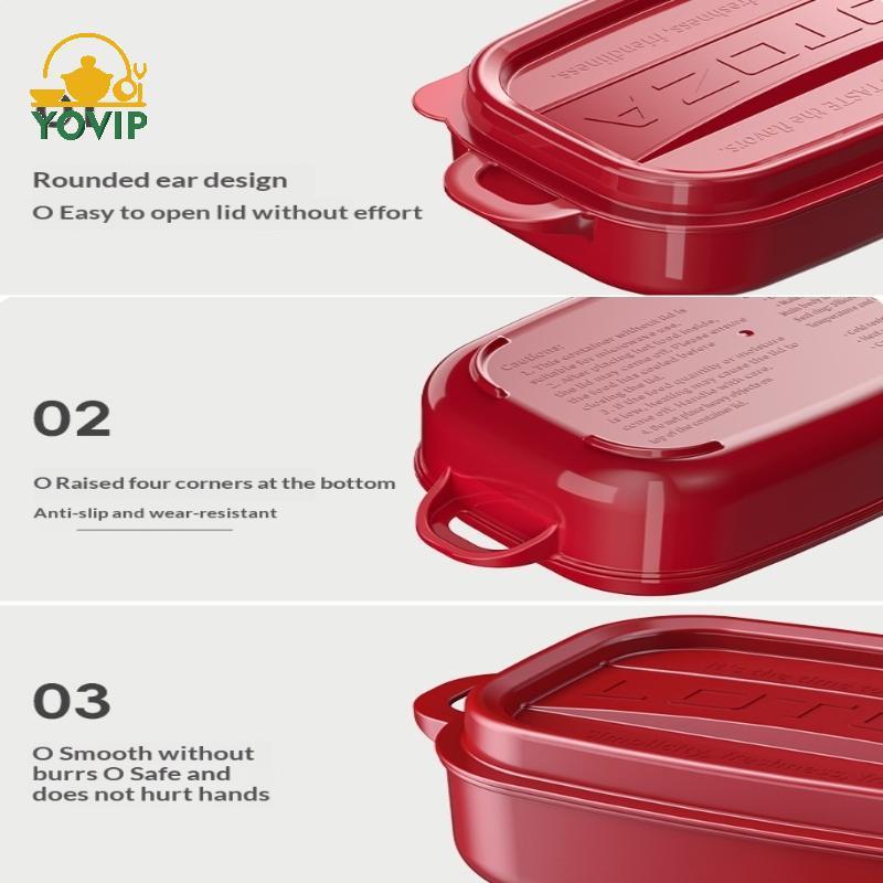 YOVIP 1 Hộp Cơm Trưa Bento Hộp Đựng Men Màu Sắc Cấp Thực Phẩm Pp Di Động Một Lớp Hộp Bảo Quản Thực Phẩm Văn Phòng Trường Dã Ngoại VN