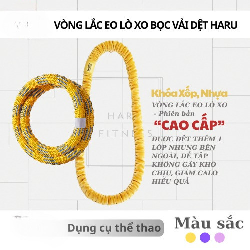 Vòng Lắc Eo Lò Xo Bản Xịn Bọc Vải Dệt - Giảm Calo Hiệu Quả, Eo Thon ,Gọn dáng