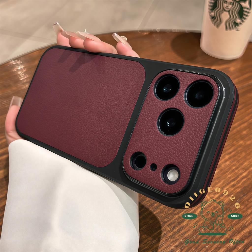【 Ốp lưng iPhone17 】 Túi khí màu họa tiết da Vỏ điện thoại iphone17 Pro Max 16 15 14 13 cho vỏ iPhone Vỏ mềm silicon TPU chống sốc