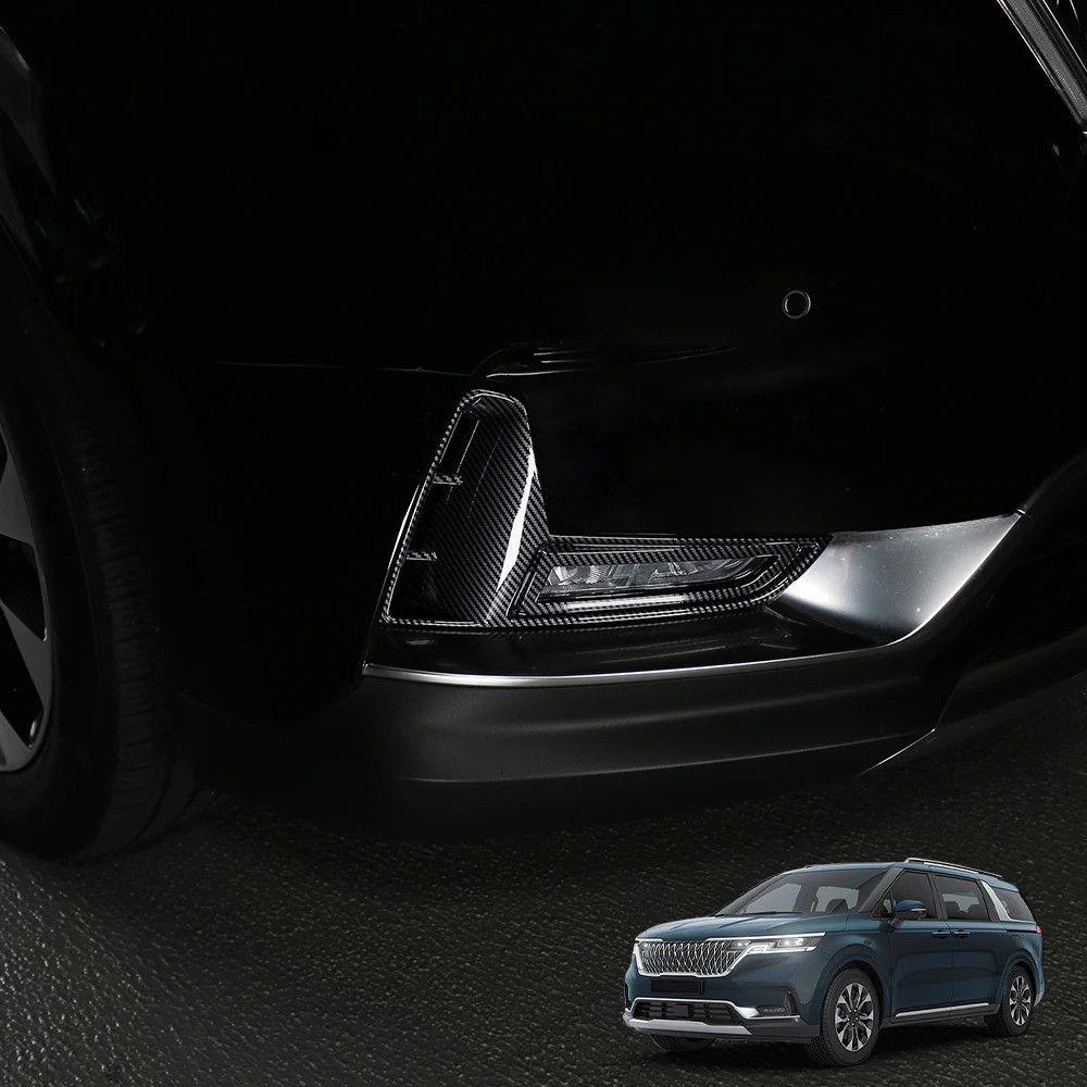 Phụ Kiện Ngoại Thất Sợi Carbon Phía Trước Đèn Sương Mù Viền Dành Cho Xe KIA Carnival KA4 2022-2024 Phụ Kiện