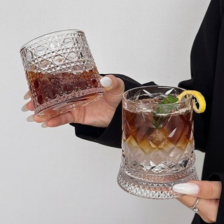 Ánh Sáng Sang Trọng Cao Cấp Whisky Thủy Tinh Pha Lê Cổ Điển Tumbler Xoay Giải Nén Bia Ly Cao Cấp Phương Tây Rượu Ly