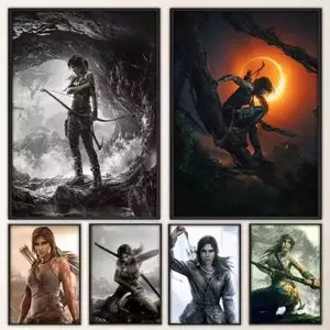 Tomb Raider Lara Croft Game Character Canvas Painting Art Home Wall Decor Canvas Poster